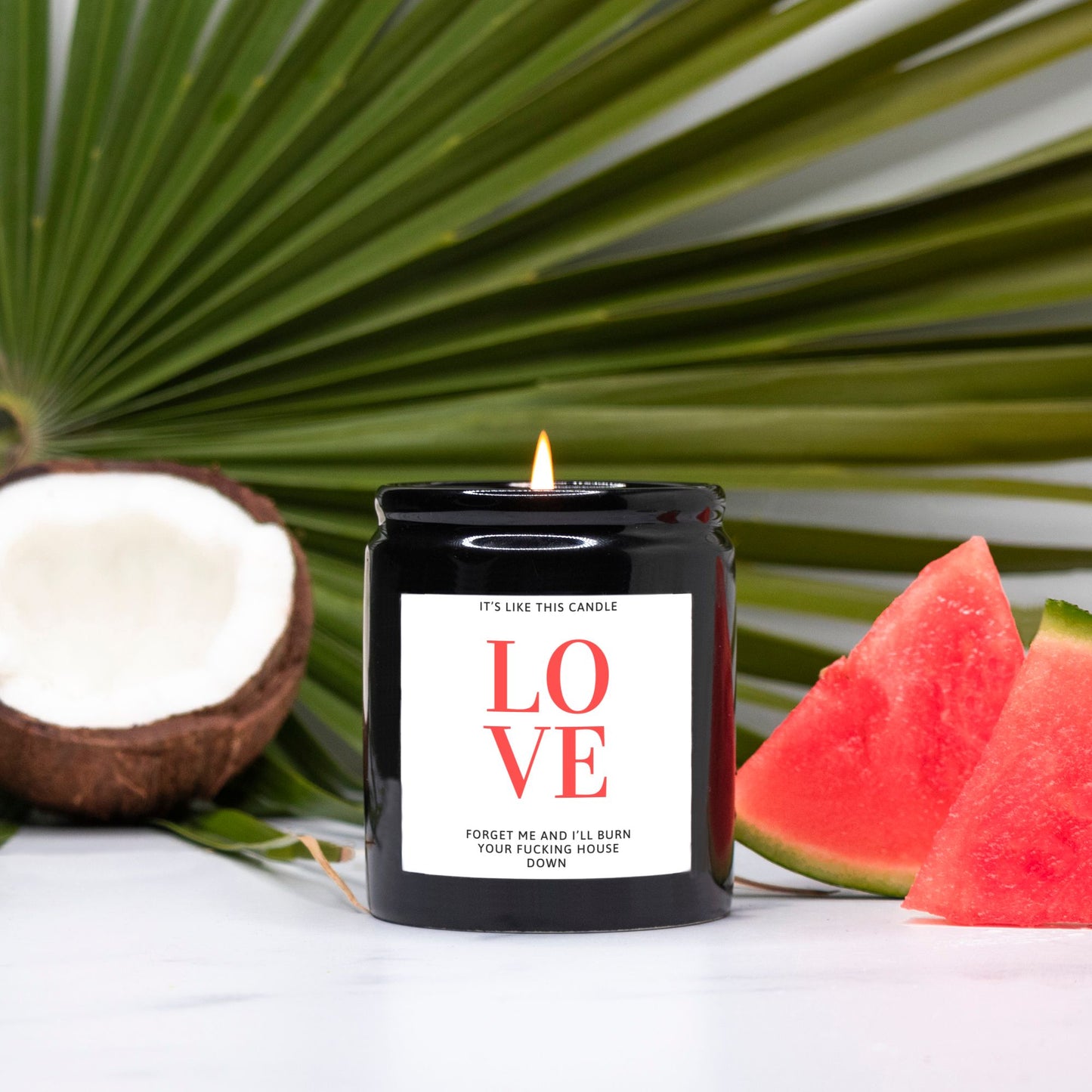 It's Like this LOVE - Candle Ceramic 8oz (Black)