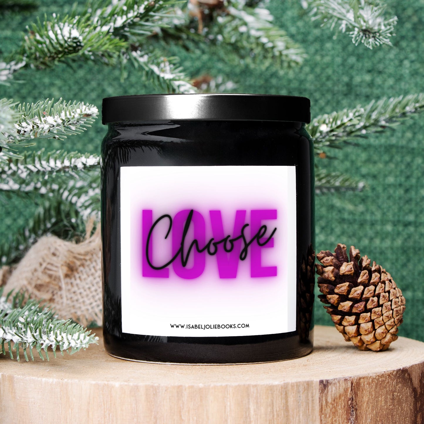 Choose Love - Candle Ceramic 8oz (Black)