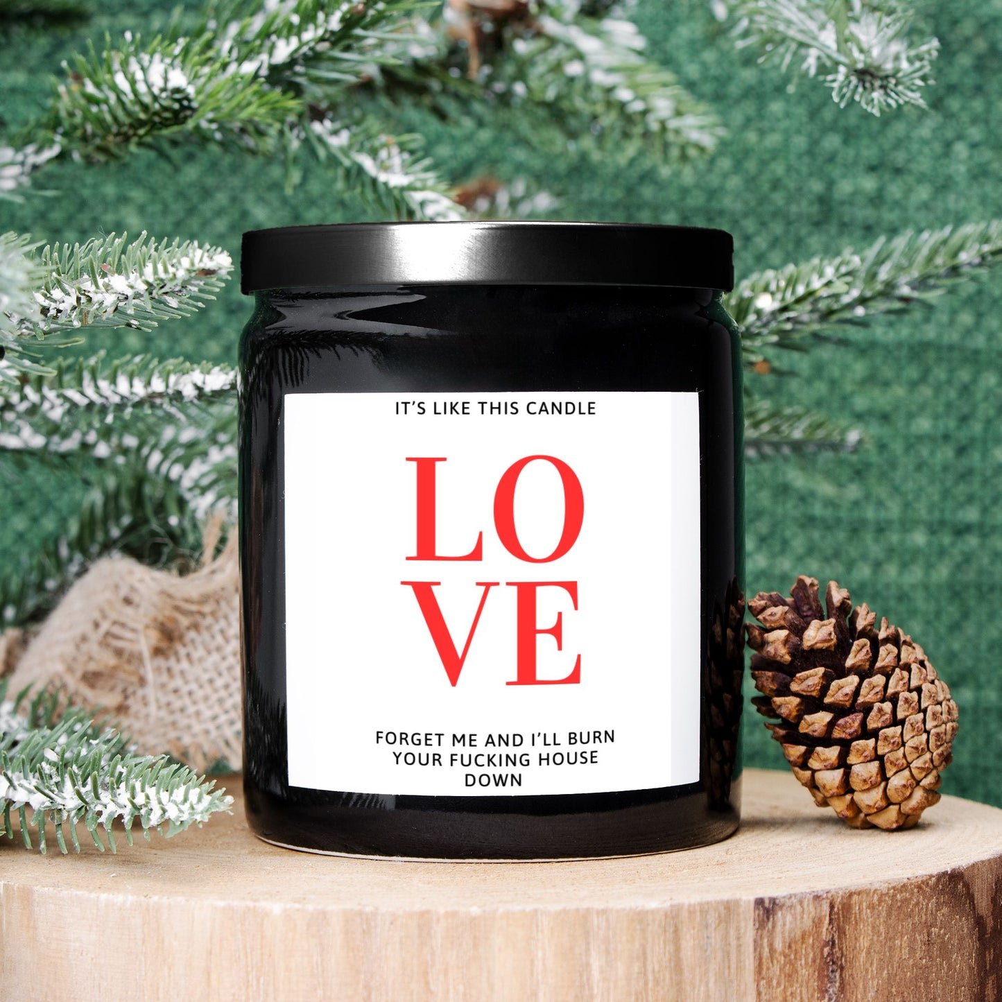 It's Like this LOVE - Candle Ceramic 8oz (Black)